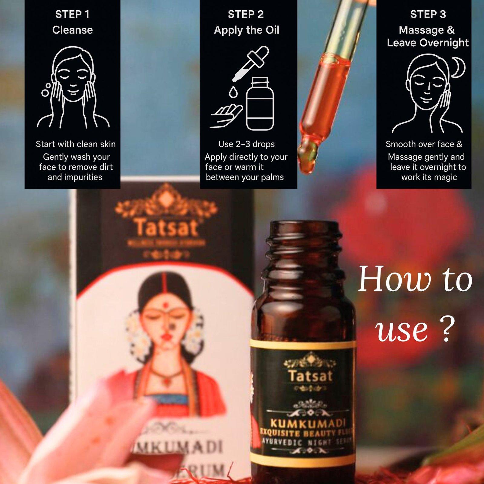 Tatsat Kumkumadi Exquisite Face glow Serum 6