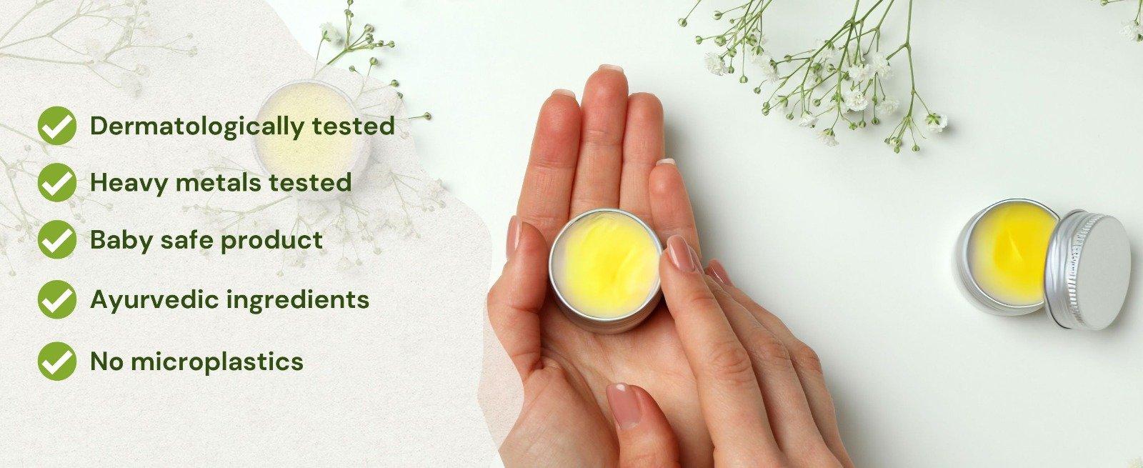 Exquisite Creamy Lip nourishing balm with Shata dhauta ghrita 12