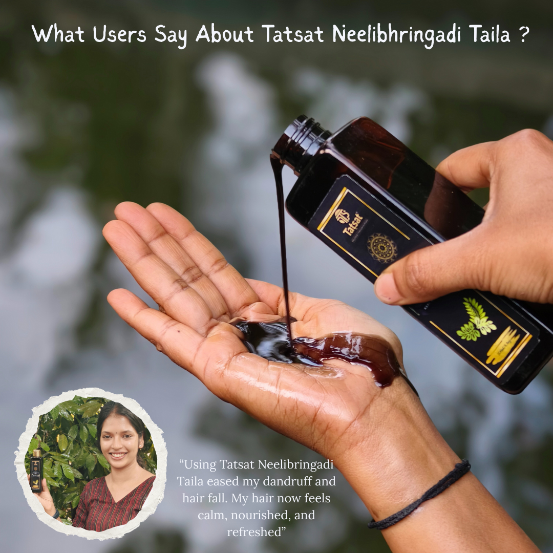Neelibhringadi classical ayurvedic hair oil for lush black hair 7