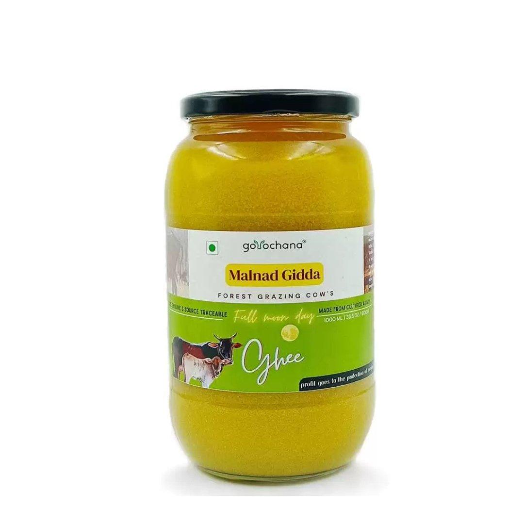 Desi Malnad Gidda A2 Full Moon Day BILONA Forest grazing Cow - 1000 ML